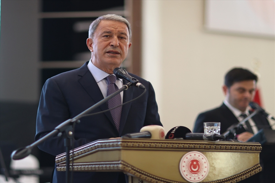 Millî Savunma Bakanı Hulusi Akar, Beraberinde TSK Komuta Kademesi İle KKTC Silahlı Kuvvetler Günü İçin Düzenlenen Resepsiyona Katıldı